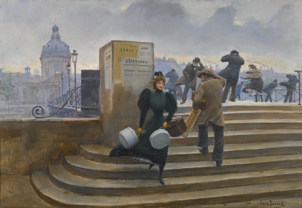 Modiste sur le Pont des Arts by Jean Beraud